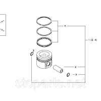 DEUTZ, VOLVO 04910691, 04905731, 04900841, 20793383 PISTON WITH RINGS (108mm)